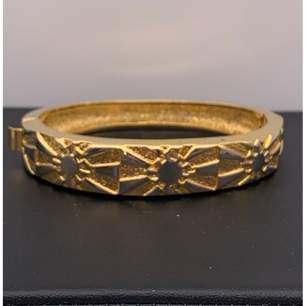 Vintage Celebrity Japanese inspired rising sun rays hinged bangle‎ bracelet